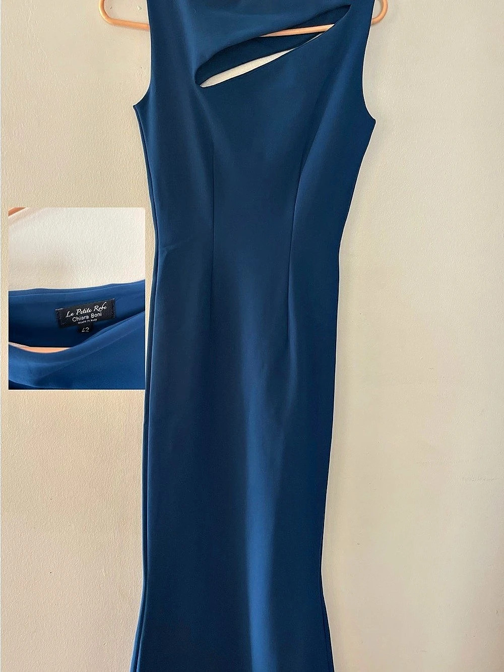 Chiara Boni La Petite Robe Sleeveless Dress Blue Small Like New